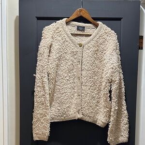 Vici Beige Textured Knit Cardigan